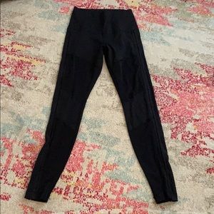High rise Black Lululemon pants with mesh